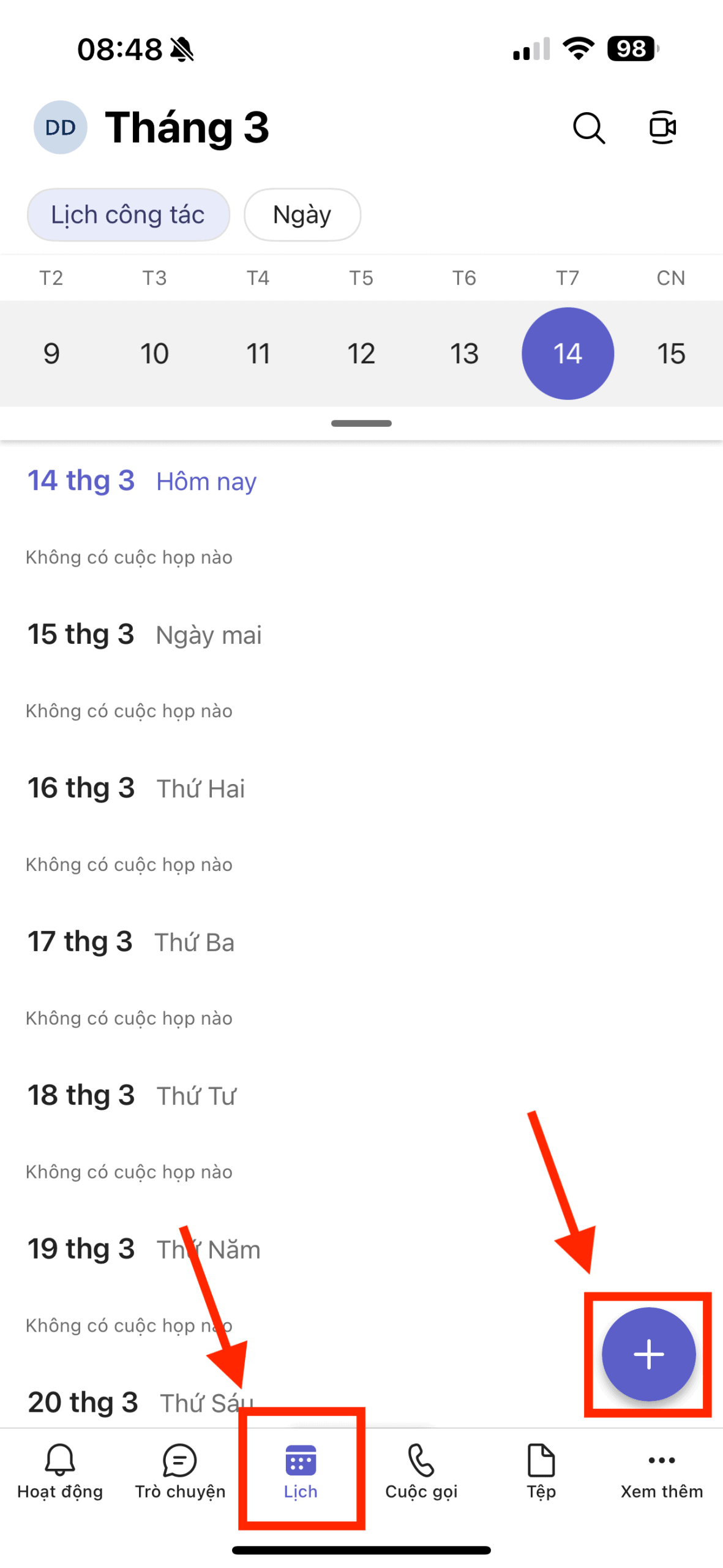 Hướng dẫn cách tạo cuộc họp Microsoft Teams trên điện thoại