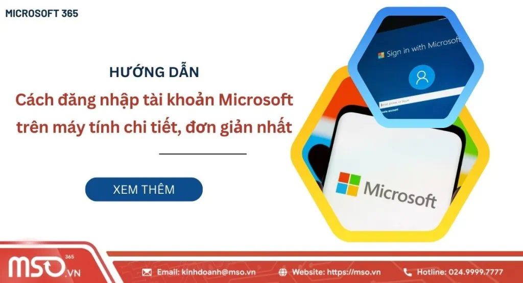 Cách đăng nhập tài khoản Microsoft trên máy tính