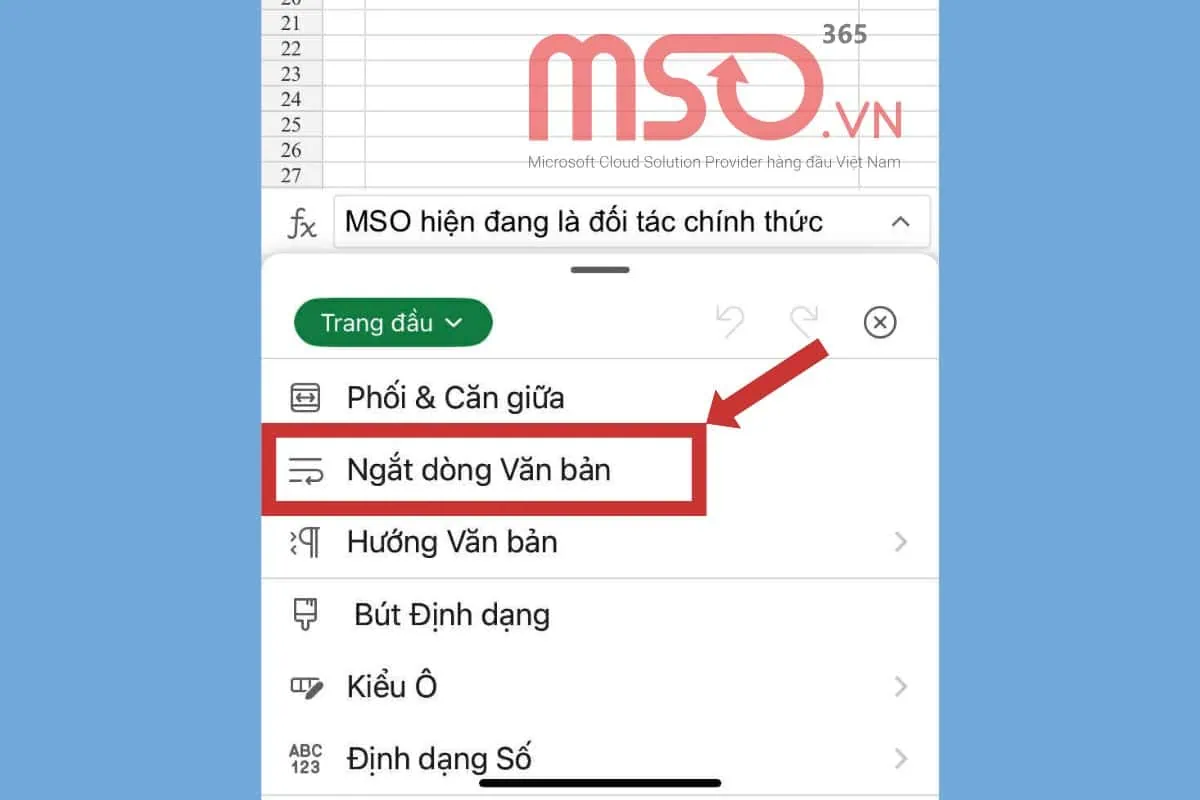 Cách xuống dòng trong Excel Google Sheets trên điện thoại Android, iOS