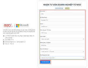 Đăng ký tài khoản Microsoft 365 bản quyền tại MSO