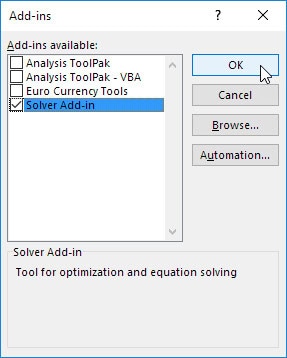 Hướng dẫn sử dụng Solver trong Excel chi tiết