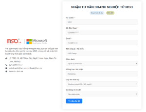 Đăng ký tạo tài khoản Microsoft tại MSO