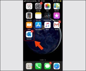 Outlook đăng nhập trên iPhone