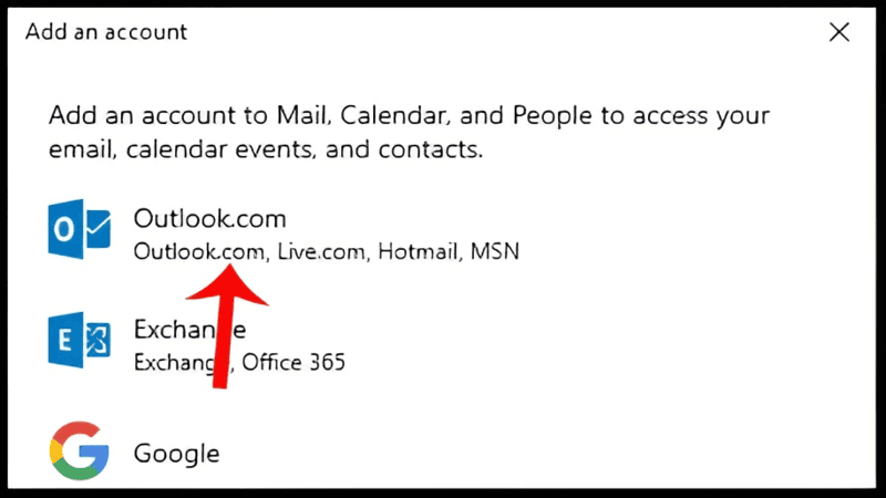 Outlook đăng nhập trên máy tính