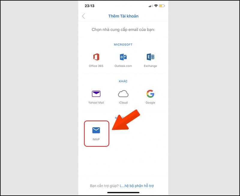 Cách đăng nhập mail Outlook trên điện thoại iPhone