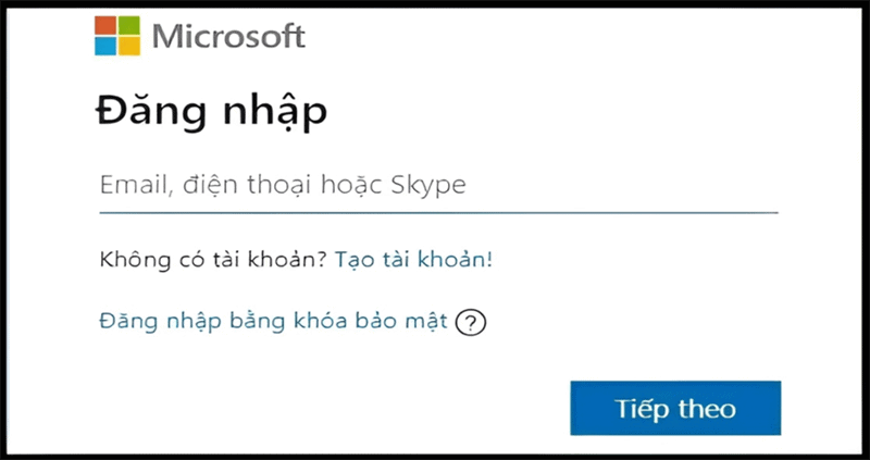 Outlook đăng nhập trên trình duyệt web