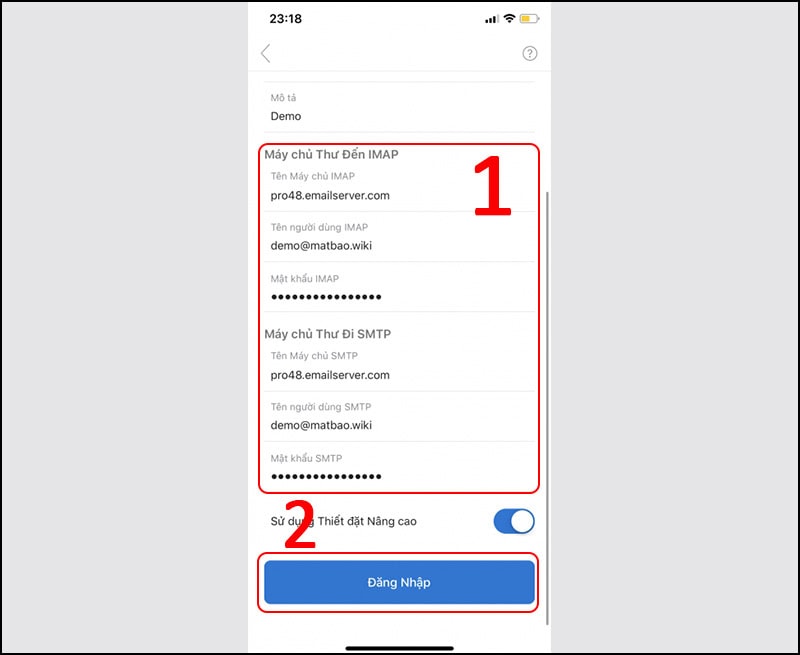 Cách đăng nhập Outlook trên điện thoại iPhone