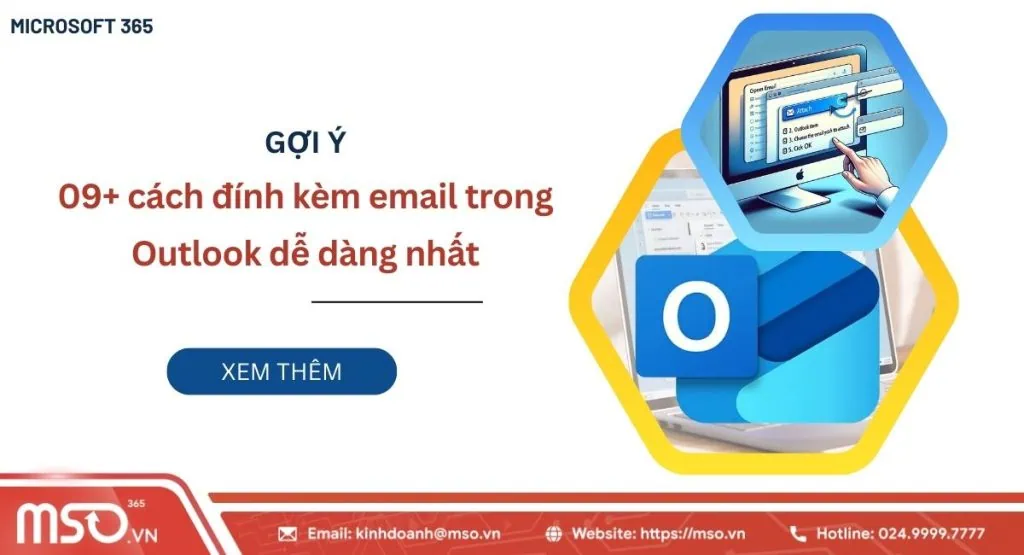 Cách đính kèm email trong Outlook
