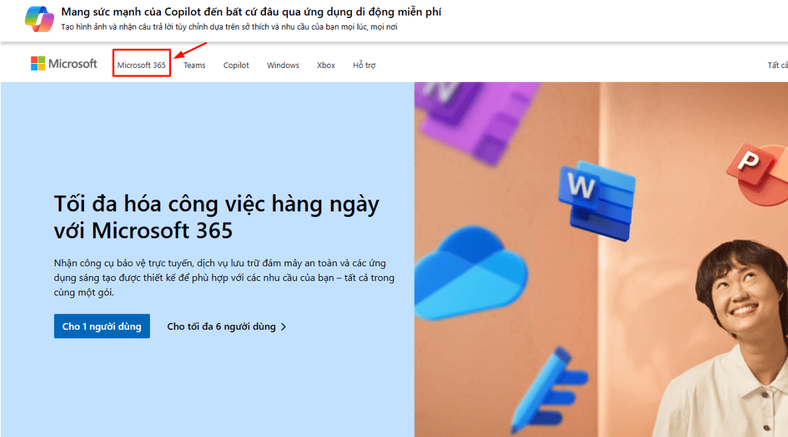 Đăng ký tài khoản Office 365 trực tiếp với Microsoft