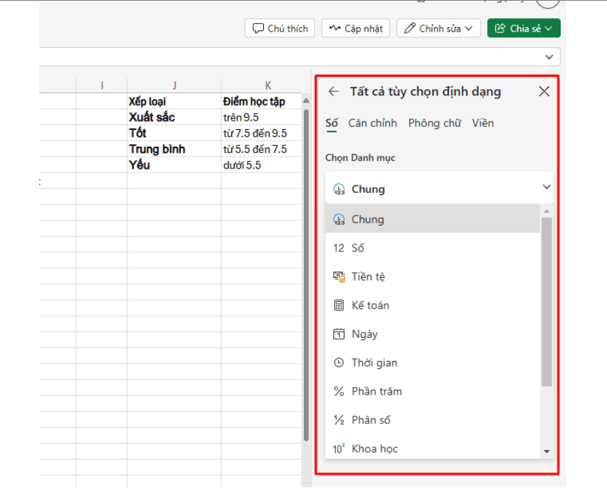 Hướng dẫn sử dụng Microsoft Excel cơ bản