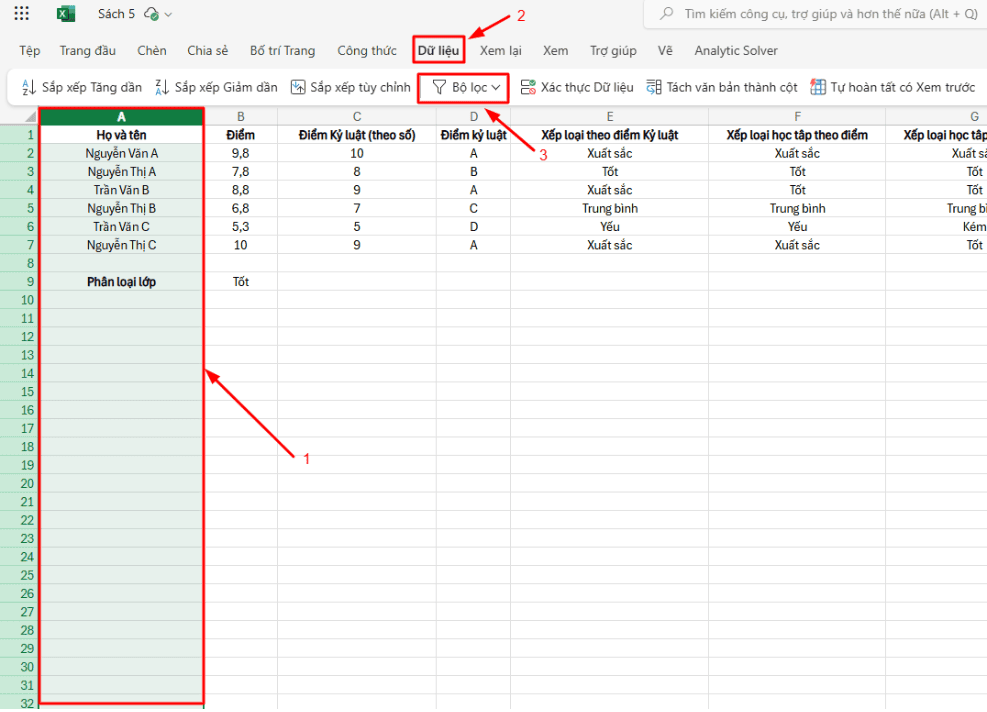 Hướng dẫn sử dụng Microsoft Excel cơ bản