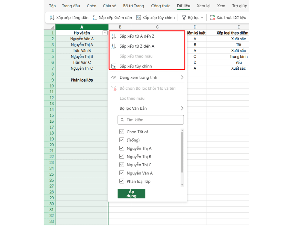 Hướng dẫn sử dụng Microsoft Excel cơ bản