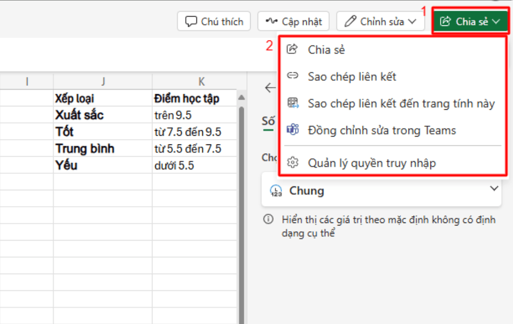 Hướng dẫn sử dụng Microsoft Excel cơ bản