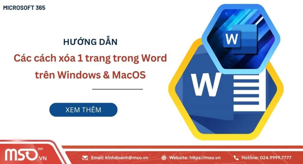 Hướng dẫn xóa 1 trang trong Word trên Windows Macos