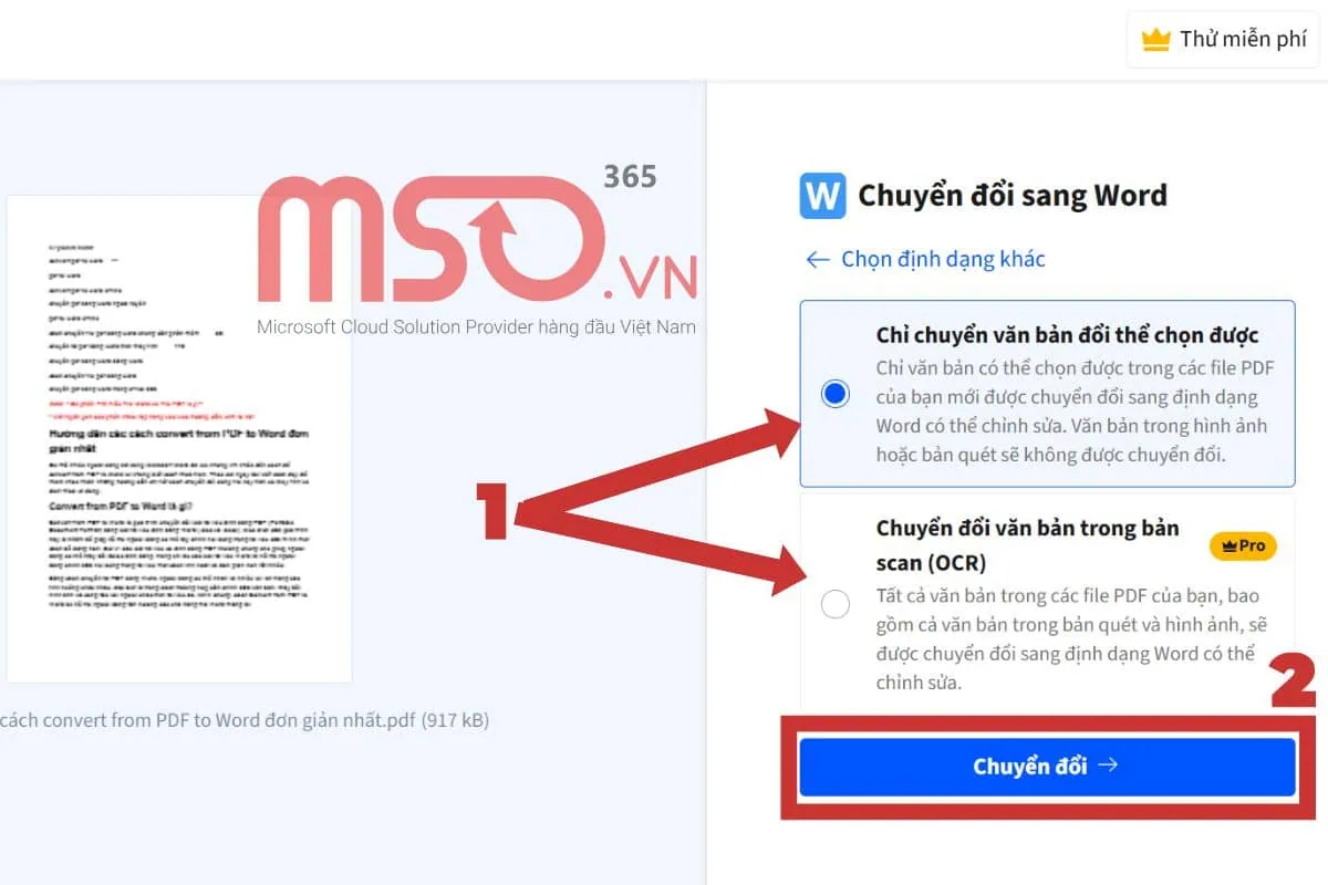 Các cách chuyển từ PDF sang Word trên máy tính khác