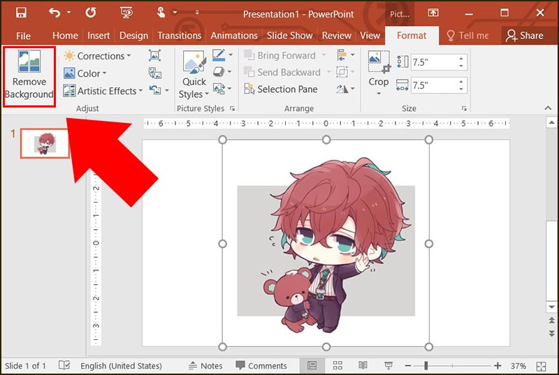 Cách xóa Background của ảnh đã chèn trong PowerPoint