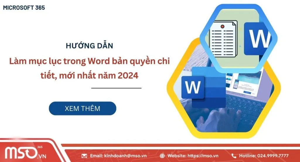cách tạo mục lục trong word