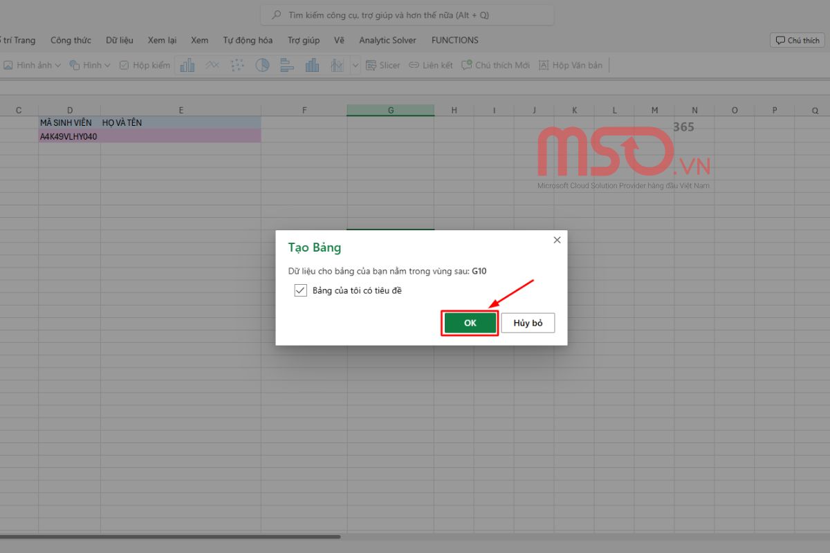 Cách tạo bảng trong Excel online nhanh chóng