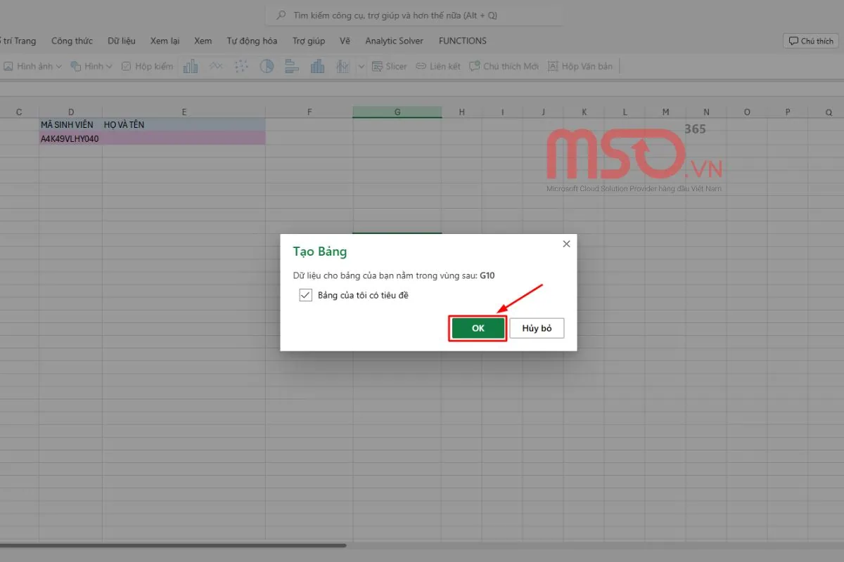 Cách tạo bảng trong Excel online nhanh chóng