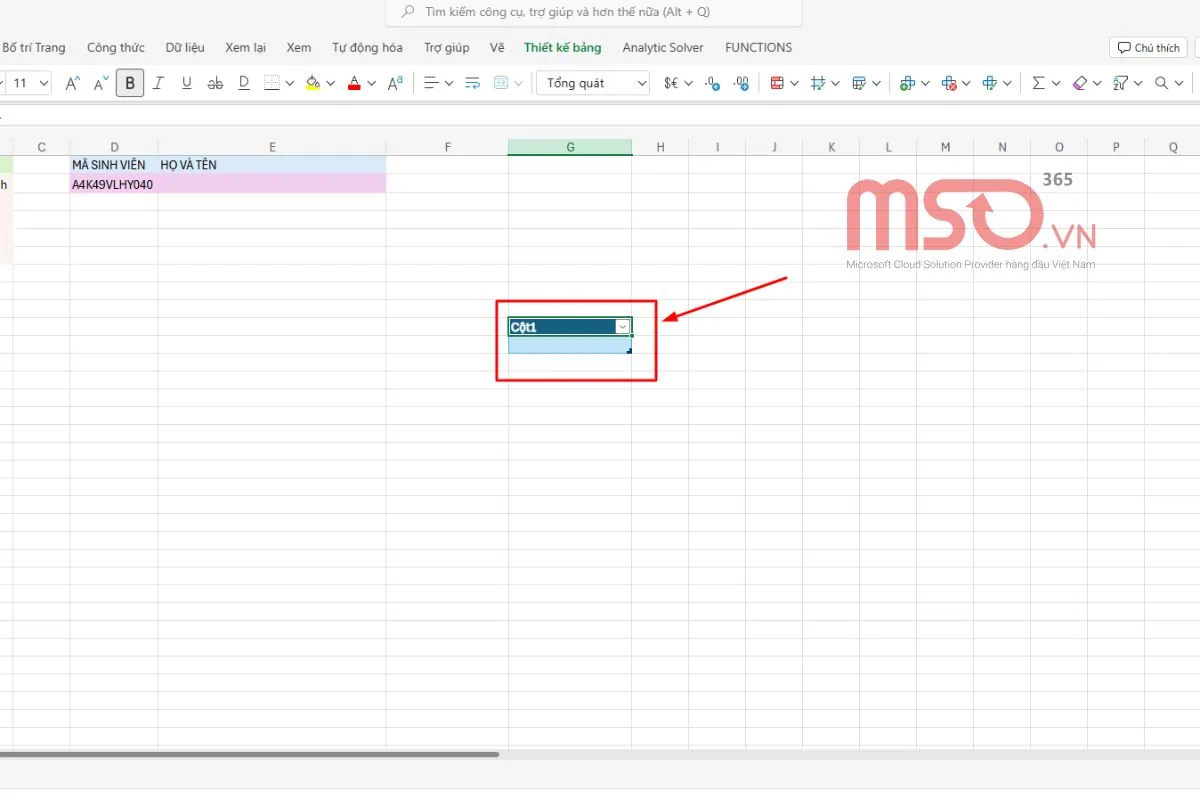 Cách tạo bảng trong Excel online nhanh chóng