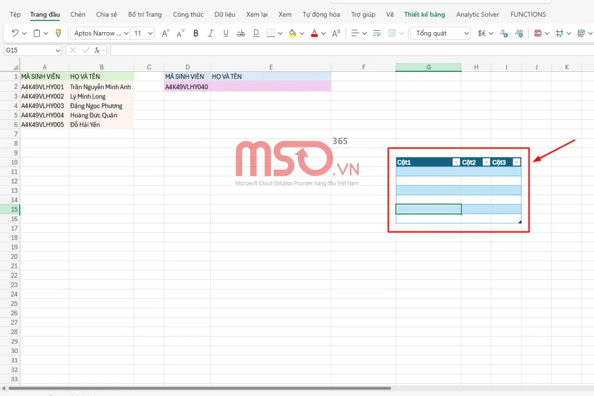 Cách tạo bảng trong Excel online nhanh chóng