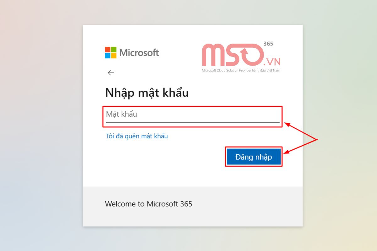 Hướng dẫn đăng nhập Microsoft Excel Online