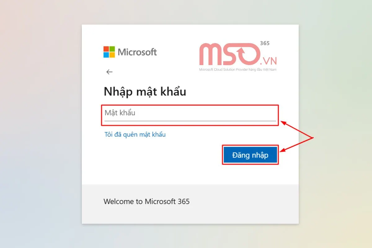 Hướng dẫn đăng nhập Microsoft Excel Online