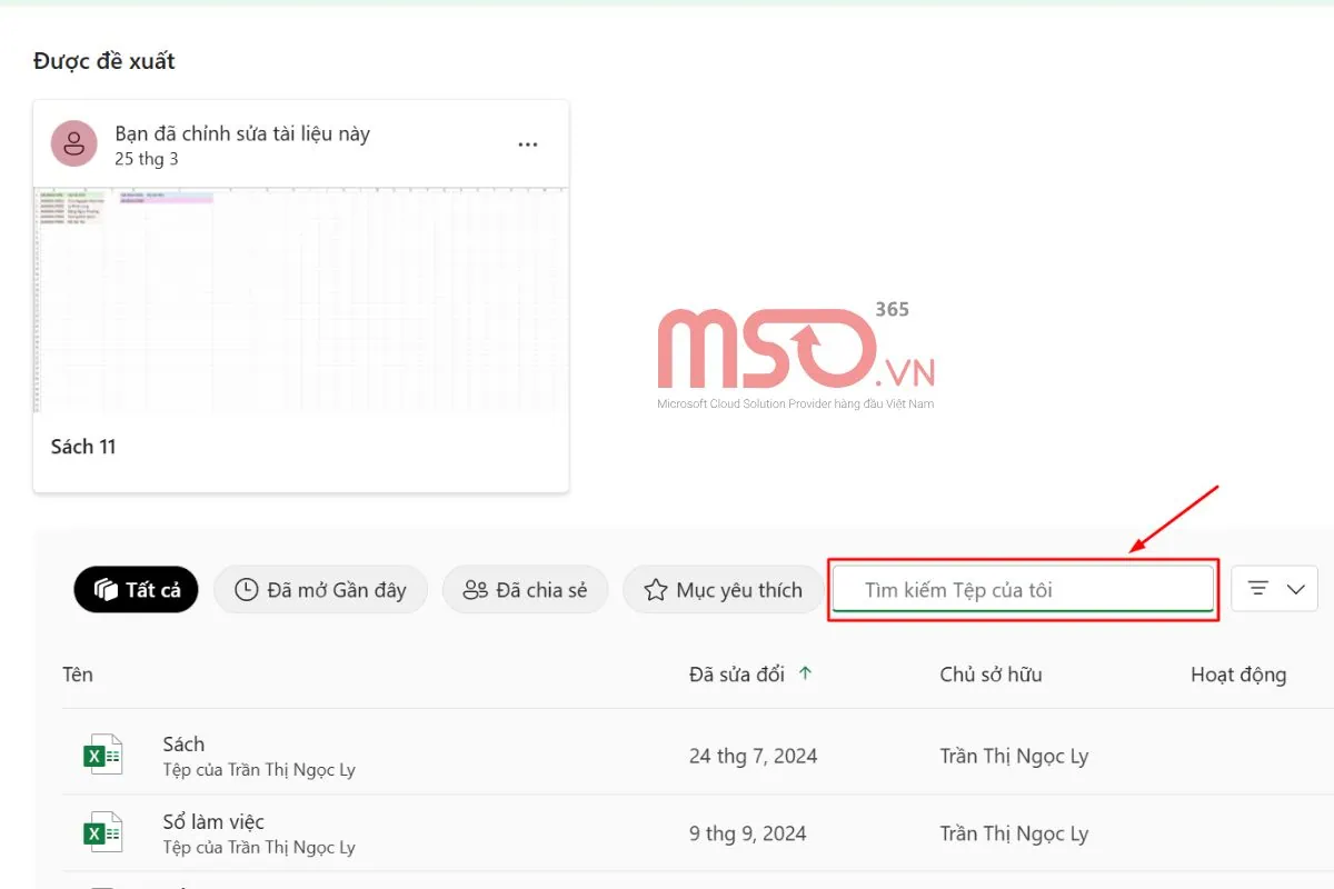 Hướng dẫn mở file bảng tính có sẵn trong Excel Web