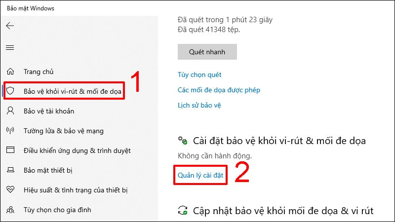 Cách bật Microsoft Defender Antivirus trên thiết bị Windows