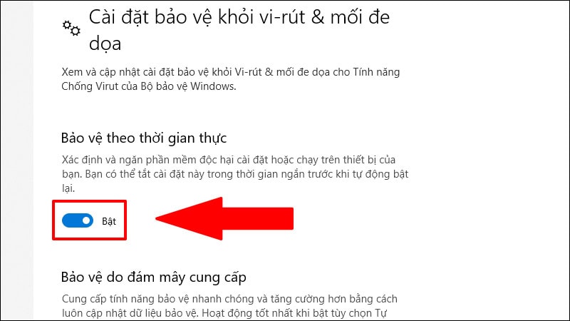 Cách bật Microsoft Defender Antivirus trên thiết bị Windows