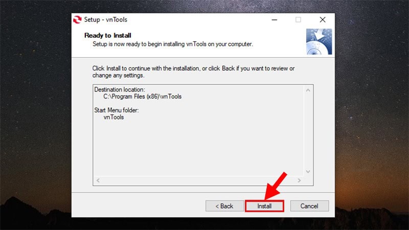 Cách cài đặt phần mềm vnTools