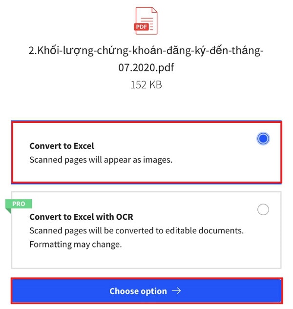 Cách chuyển PDF sang Excel không bị lỗi font trên website