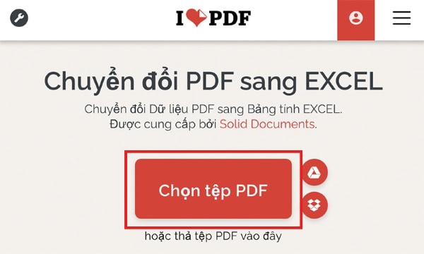 Cách chuyển PDF sang Excel không bị lỗi font trên website