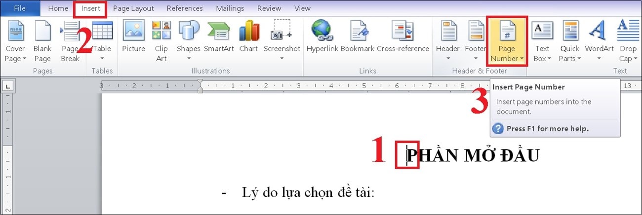 Cách đánh số trang bỏ trang đầu trong Word 2010, 2013,...