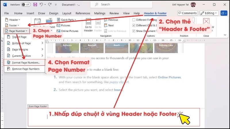 Cách đánh số trang trong MS Word bằng số La Mã