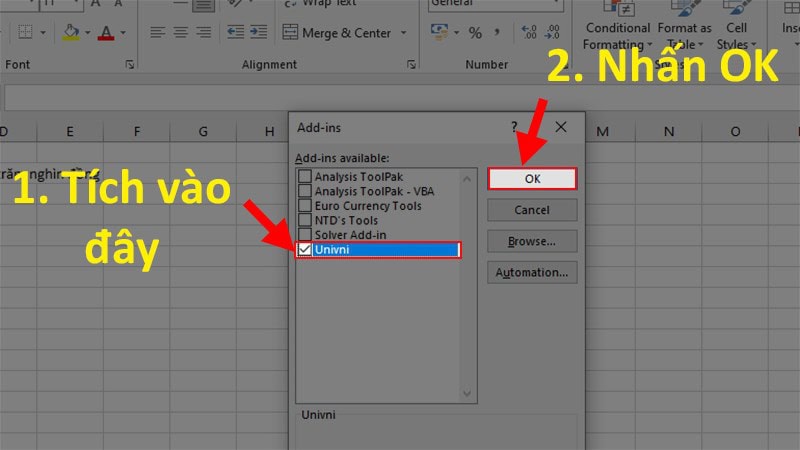 Cách đổi số thành chữ trong Excel bằng file Add-Ins
