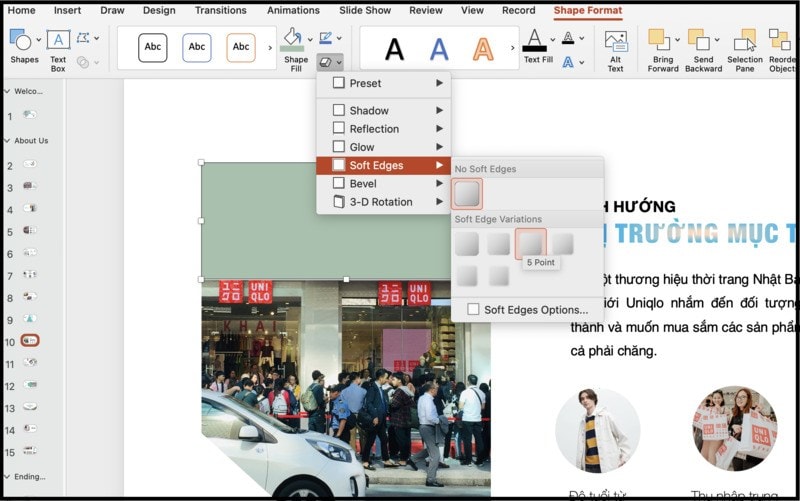 Cách làm mờ hình ảnh trong PowerPoint với một phần