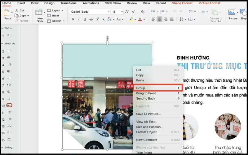 Cách làm mờ hình ảnh trong PowerPoint với một phần