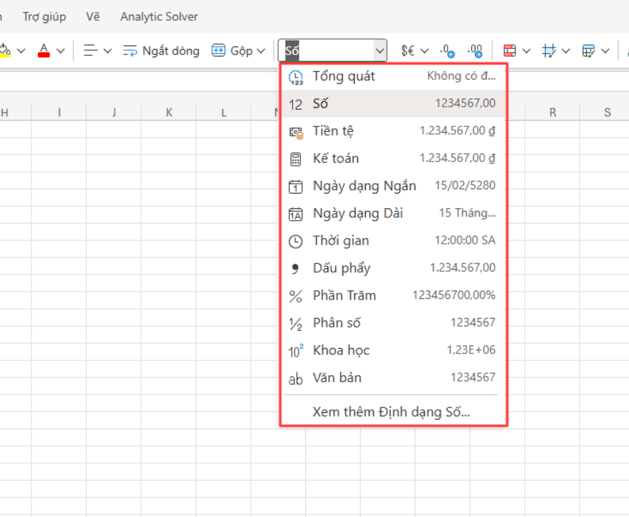 Làm tròn đến hàng nghìn trong Excel không dùng hàm