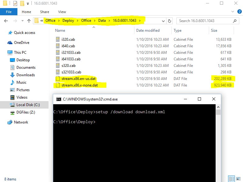 Các thành phần cấu tạo của Office Deployment Tool