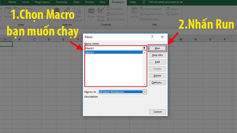 Cách chạy Macro Excel nhanh chóng
