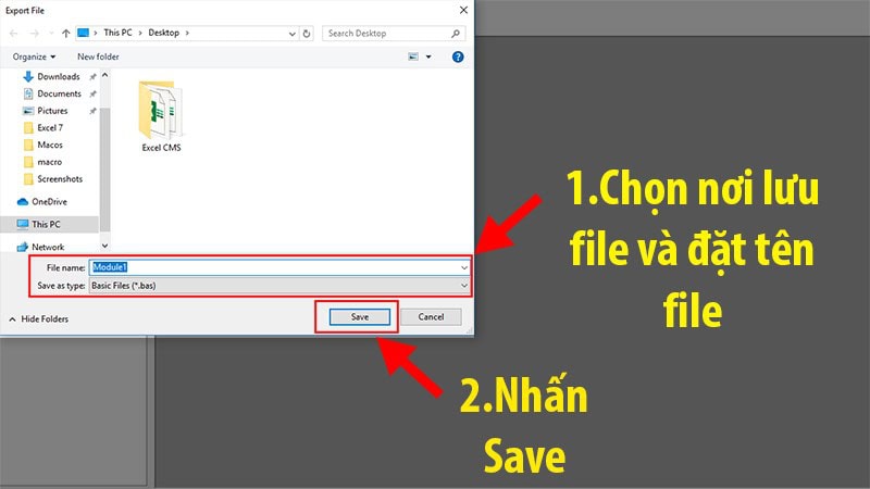 Cách lưu trữ Macro trong Excel