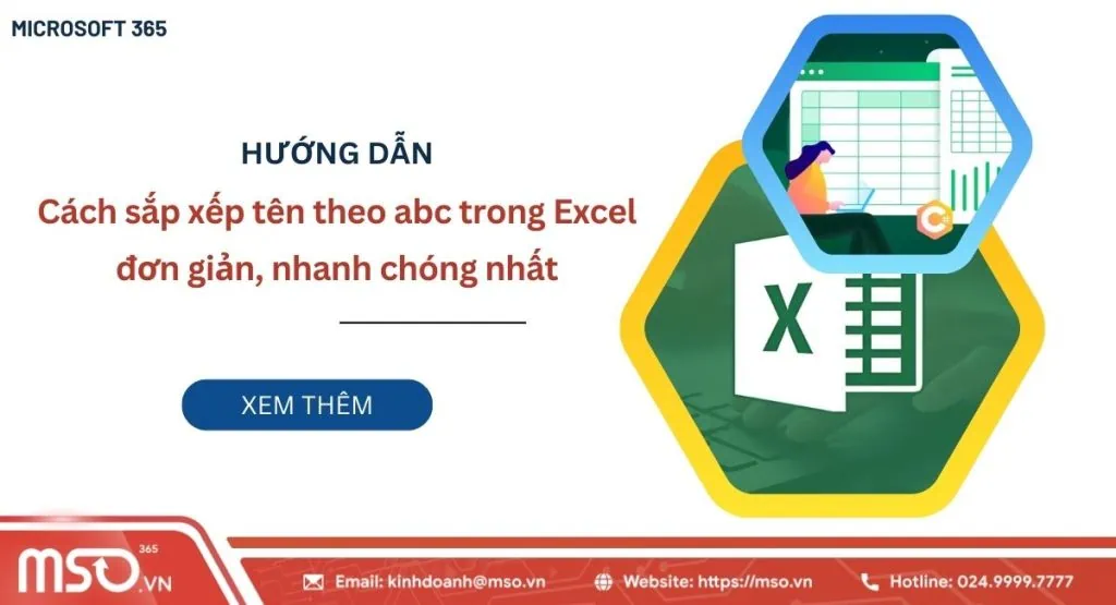 cách sắp xếp tên theo abc trong excel