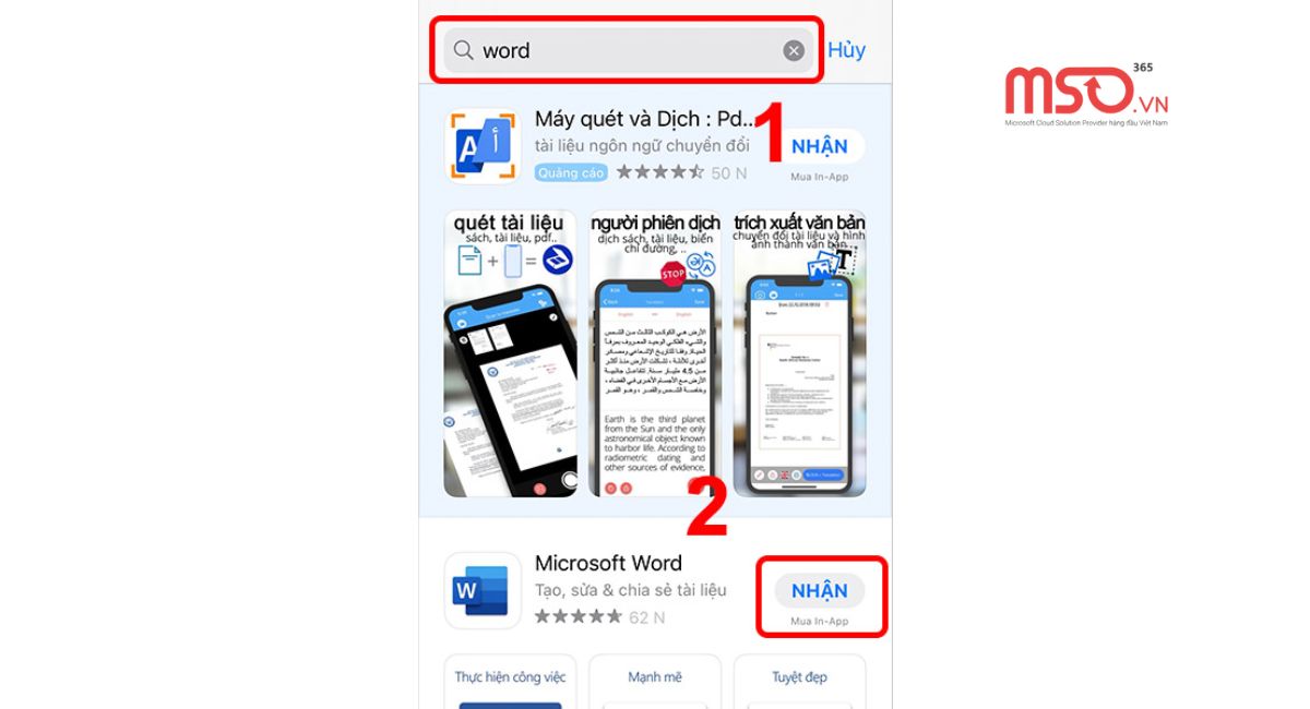 Cách tải Word về thiết bị iPhone/iPad 