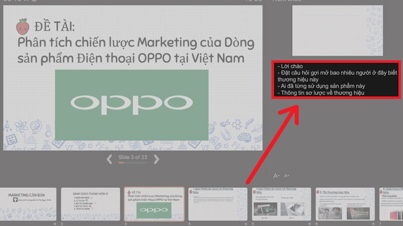 Cách trình chiếu slide có note trên macOS