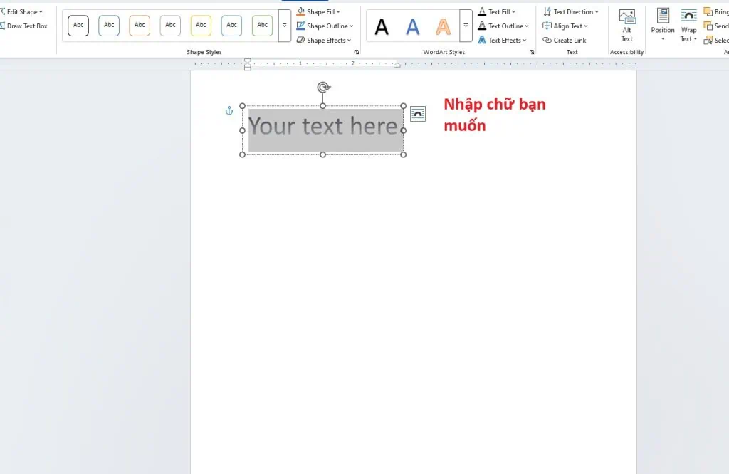 Hướng dẫn tạo chữ nghệ thuật trong Word năm 2019, 2016, 2013, 2010