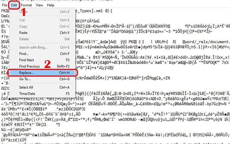 Sửa lỗi file Word không sửa được bằng Notepad