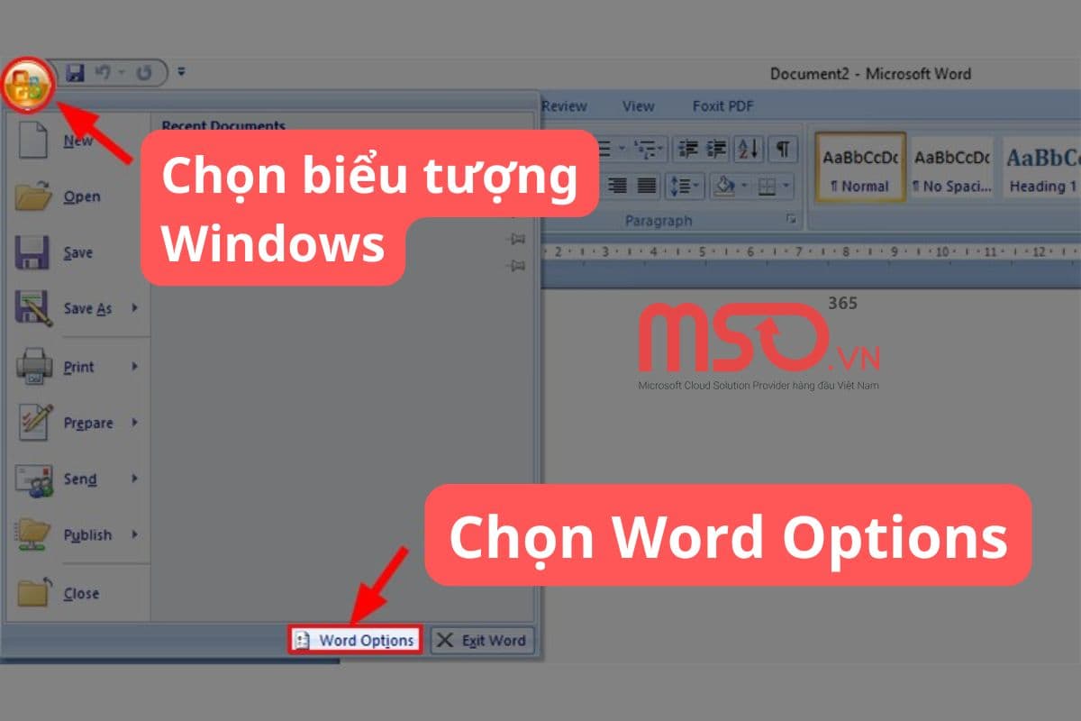 Hướng dẫn cách hiển thị thước trong Word phiên bản năm 2007