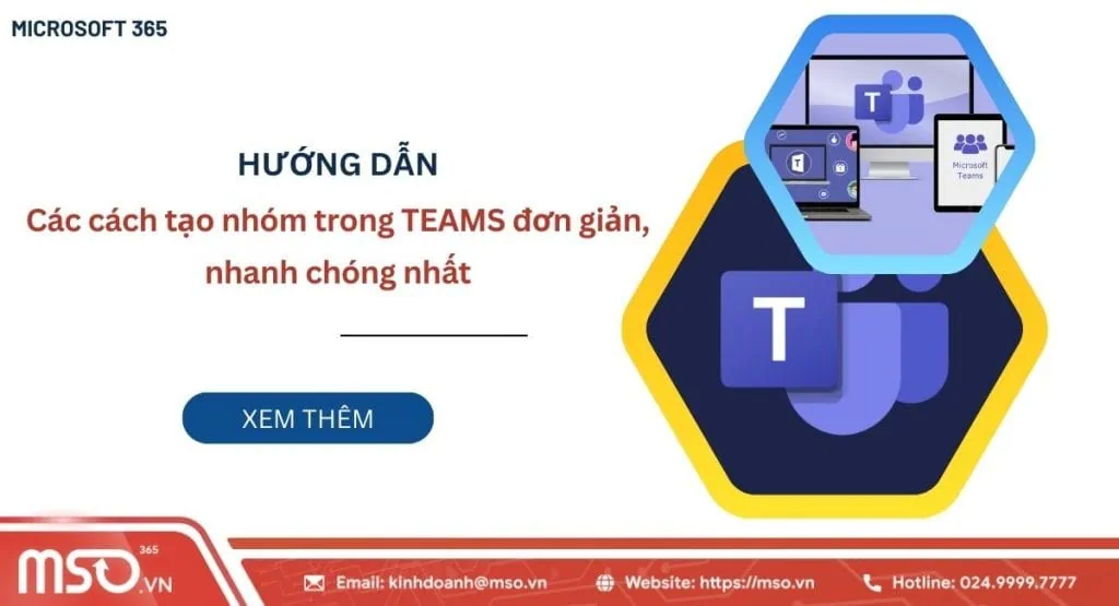 Cách tạo nhóm trong Teams