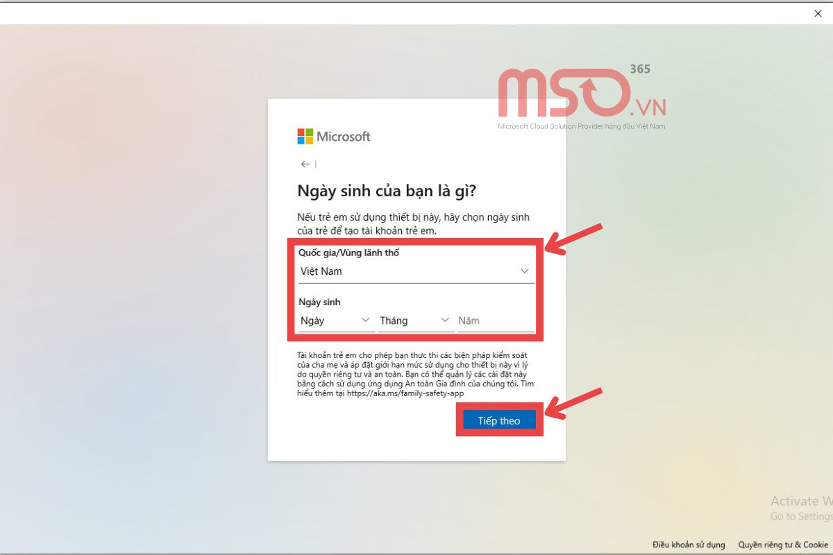 Cách đăng ký tài khoản Microsoft bằng Gmail trên máy tính